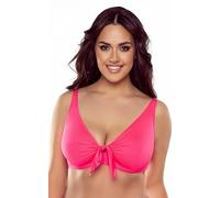 Vivisence 3202 Reggiseno Bikini Liscio Monocolorato Coppe Morbide con Ferretti, Rosa Fluo,4D