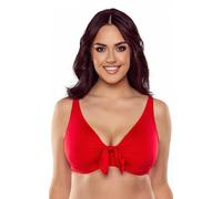 Vivisence 3202 Reggiseno Bikini Liscio Monocolorato Coppe Morbide con Ferretti, Rosso,3C