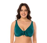 Vivisence 3202 Reggiseno Bikini Liscio Monocolorato Coppe Morbide con Ferretti, Verde,2E