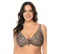 Vivisence 3203 Bikini Pezzo sopra Coppa Morbida, Beige-Nero,6C