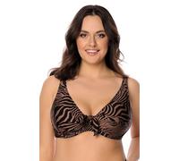 Vivisence 3203 Bikini Pezzo sopra Coppa Morbida, Marrone-Nero,2G