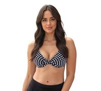 Vivisence 3203 Bikini Pezzo sopra Coppa Morbida, Nero-Pois,6C