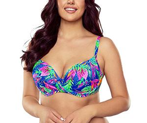 Vivisence 3209 Reggiseno Bikini Liscio Monocolorato Uniforme Coppe Imbottite, Multicolore,4C