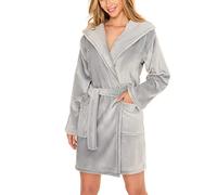 Vivisence Accappatoio Femminile Morbido A Maniche Lunghe 5004, Grigio,48