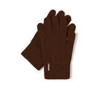 Vivisence Da Donna Invernale Guanti Eleganti A Cinque Dita In Filato Caldo Con Aggiunta Di Lana Rifiniti Con Guardolo Ampio Perfetti Per Le Giornate Invernali, Marrone,Taglia Unica