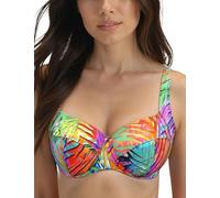 Vivisence Donna Reggiseno Bikini Spalline Regolabili Perfetto per La Spiaggia 3231, Arancione-Verde,4H