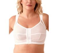 Vivisence Donna Reggiseno Morbido Senza Ferretti Chiusura Frontale Sostegno, Bianco,4J