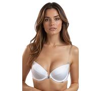 Vivisence Eve 1012 Elegante Reggiseno Push-Up Uniforme con Schiena Scoperta, Bianco,2D