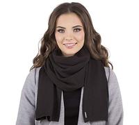 Vivisence Invernale Sciarpa Classica Da Donna In Filato Caldo Con Aggiunta Di Lana Dimensioni Generose Perfetta Per Le Giornate Invernali E Per Ogni Occasione, Nero,Taglia Unica