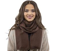 Vivisence Invernale Sciarpa Classica Da Donna In Filato Caldo Con Aggiunta Di Lana Dimensioni Generose Perfetta Per Le Giornate Invernali E Per Ogni Occasione, Marrone,Taglia Unica