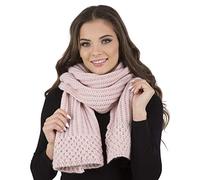 Vivisence Invernale Sciarpa Classica Da Donna In Filato Caldo E Morbido Perfetta Per L'autunno E L'inverno Ideale Per Ogni Occasione E Attività All'aperto, Rosa Chiaro,Taglia Unica