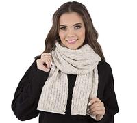 Vivisence Invernale Sciarpa Classica Da Donna In Filato Caldo E Morbido Perfetta Per L'autunno E L'inverno Con Design Elegante E Raffinato Per Ogni Occasione, Beige,Taglia Unica