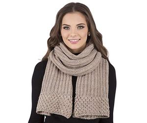 Vivisence Invernale Sciarpa Classica Da Donna In Filato Caldo E Morbido Perfetta Per L'autunno E L'inverno Ideale Per Ogni Occasione E Attività All'aperto, Beige,Taglia Unica