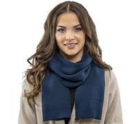 Vivisence Invernale Sciarpa Classica Da Donna In Filato Caldo E Morbido Realizzata Con Acrilico Confortevole Perfetta Per Le Giornate Fredde Di Autunno E Inverno, Blu Scuro,Taglia Unica