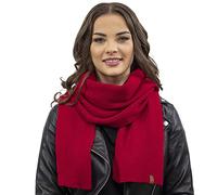Vivisence Invernale Sciarpa Classica Da Donna In Filato Caldo E Morbido Realizzata In Acrilico Perfetta Per L'autunno E L'inverno Confortevole Ideale Per Ogni Occasione, Rosso,Taglia Unica