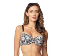 Vivisence Reggiseno Bikini Floreale Colorato 3222, Nero,2D