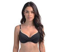 Vivisence Reggiseno Bikini Floreale Colorato 3222, Nero-Oro,3E