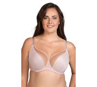 Vivisence Reggiseno Morbido Ed Elegante Coppe in Rete Ferretti di Sostegno Spalline Regolabili Senza Ferretti Laterali Perfetto per Comfort E Stile Quotidiano, Beige,2F