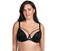 Vivisence Reggiseno Morbido Ed Elegante Coppe in Rete Ferretti di Sostegno Spalline Regolabili Senza Ferretti Laterali Perfetto per Comfort E Stile Quotidiano, Nero,2H