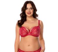 Vivisence Reggiseno Non Imbottito Elegante con Pizzo 1044, Rosso,4C