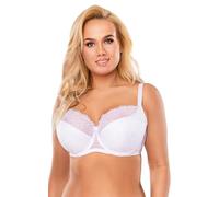 Vivisence Reggiseno Semi Imbottito in Pizzo Floreale 1045, Bianco,6D