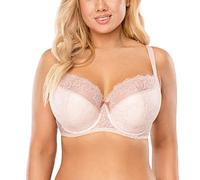 Vivisence Reggiseno Semi Imbottito in Pizzo Floreale 1045, Rosa Chiaro,5D