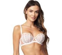 Vivisence Slip da Donna Elegante con Taglio Classico E Dettagli Raffinati Fiocco E Nastro di Raso Lucido sul Davanti Realizzato in Tulle con Pizzo E Rete Doppia sul Retro, Bianco,44
