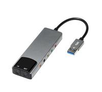 VIVIWI Scheda audio esterna USB con audio digitale SPDIF per sistemi audio surround 5.1 e 7.1, corpo in alluminio