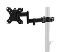 VIVO Braccio universale in acciaio per monitor Full Motion con piastra VESA rimovibile da 75 mm e 100 mm, adatto per schermi da 17 a 32 pollici, nero, MOUNT-POLE01A