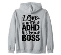 Vivo con l'ADHD Come Una neurodiversità Boss Felpa con Cappuccio