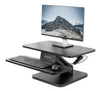 VIVO Convertitore da scrivania, Metallo, Nero, 25-inch