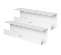 VIVO DESK-AC06-2CW - Vassoi doppi da 43,2 cm per gestione dei cavi, per casa, ufficio, postazione di lavoro seduti, per presa multipla e cavi