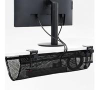 VIVO DESK-AC24MH - Rete a rete da 61 cm, con morsetto, per la gestione dei cavi, regolabile, per casa e ufficio, colore: nero