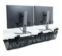 VIVO DESK-AC55MH - Rete a rete da 139,7 cm, per la gestione dei cavi, regolabile, per casa e ufficio, colore: nero