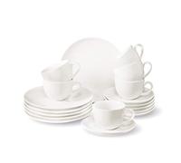 Vivo di Villeroy & Boch Group 19 - 5254 - 7126 newf reshbasic caffè Set 18 Pezzi Set di stoviglie, Porcellana, Bianco, 24 x 30 x 21.5 cm, 18 unità