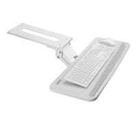 VIVO Mount-KB03W Vassoio regolabile per tastiera e mouse per computer, supporto ergonomico sottotavolo, per scrivania, cassetto, ripiano sotto la scrivania, bianco, 63,5 x 25,4 cm Mount-KB03W