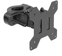 VIVO MOUNT-POLE01 Staffa universale in acciaio per montaggio su palo con piastra VESA rimovibile da 75 mm e 100 mm, compatibile con schermi fino a 30", nero