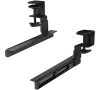 VIVO Morsetto regolabile in altezza e set di guide da 30,5 cm per vassoi per tastiera in legno personalizzati fai da te (vassoio non incluso), binario scorrevole estraibile sotto la scrivania con