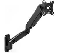 VIVO MOUNT-V001G - Supporto da parete per monitor singolo, articolato a movimento completo, adatto a schermi da 17" a 27", colore: nero