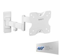 VIVO MOUNT-VW01MW - Supporto da parete Full Motion per TV LCD LED e schermi fino a 27", inclinabile e girevole, VESA max 100 x 100 mm, colore: bianco