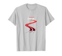 Vivo per Le Curve - Regalo per Appassionati di Auto e Motori Maglietta, Uomo, Argento, 3XL