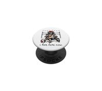 Vivo qui adesso Volleyball Raccoon PopSockets PopGrip Adesivo