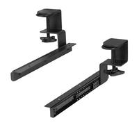 VIVO Set di morsetti e guide da 30,5 cm per tastiere personalizzate fai da te in legno (vassoio non incluso), binario scorrevole estraibile sotto la scrivania con sistema di montaggio a C extra