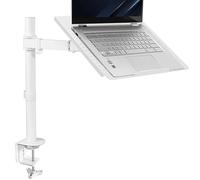 VIVO STAND-V001LW - Supporto da scrivania per laptop singolo, estensione completamente regolabile con morsetto a C, colore: bianco