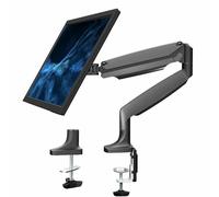 VIVO STAND-V001Q - Supporto da scrivania articolato per monitor singolo, in alluminio, regolabile in altezza, con braccio pneumatico, adatto a schermi fino a 32"