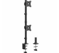 VIVO STAND-V002R - Supporto da tavolo per doppio monitor con regolazione dell'altezza e piastre VESA per 2 schermi LCD Ultrawide fino a 34", Stacked Array, STAND-V002R