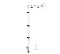 VIVO STAND-V011W - Supporto da tavolo per monitor singolo extra alto da 99 cm, regolazione completa, inclinazione e articolazione, supporta schermi da 13-32” fino a 10 kg con montaggio VESA, bianco