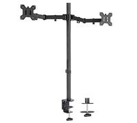 VIVO STAND-V012 - Supporto da scrivania per doppio monitor, asta extra alta da 39", supporto completamente regolabile per schermi fino a 27", colore: nero