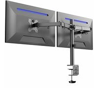 VIVO STAND-V032 - Supporto da scrivania per doppio monitor, resistente, completamente regolabile, adatto a 2 schermi LCD LED fino a 32" e 10 kg ciascuno, colore: nero