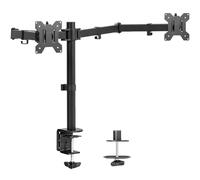 VIVO STAND-V038 - Supporto da scrivania per monitor Dual Ultrawide, resistente, completamente regolabile, supporta 2 schermi di computer fino a 38" e max 10 kg ciascuno, colore: nero